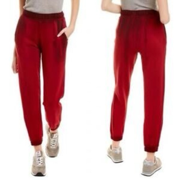 Cotton Citizen Burgundy Jogger Pants - Picture 1 of 4
